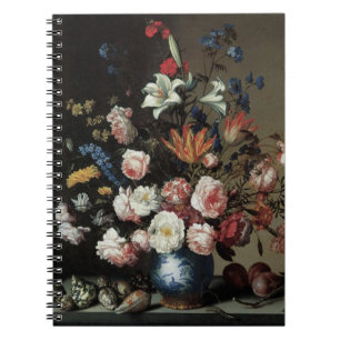Vase of Flowers by a Window, Balthasar van der Ast Notebook