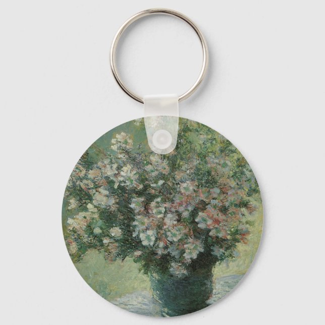 Vase of Flowers by Claude Monet Key Ring (Front)