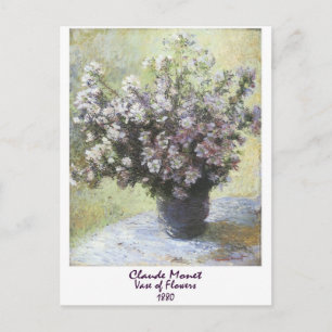 Vase of Flowers by Claude Monet Postcard