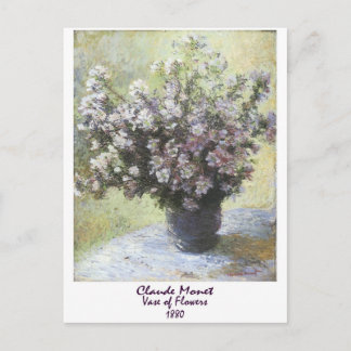 Vase of Flowers by Claude Monet Postcard