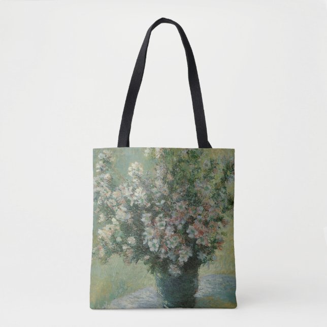 Vase of Flowers by Claude Monet Tote Bag (Front)