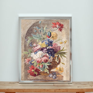 Vase of Flowers by Jan van Huysum Poster