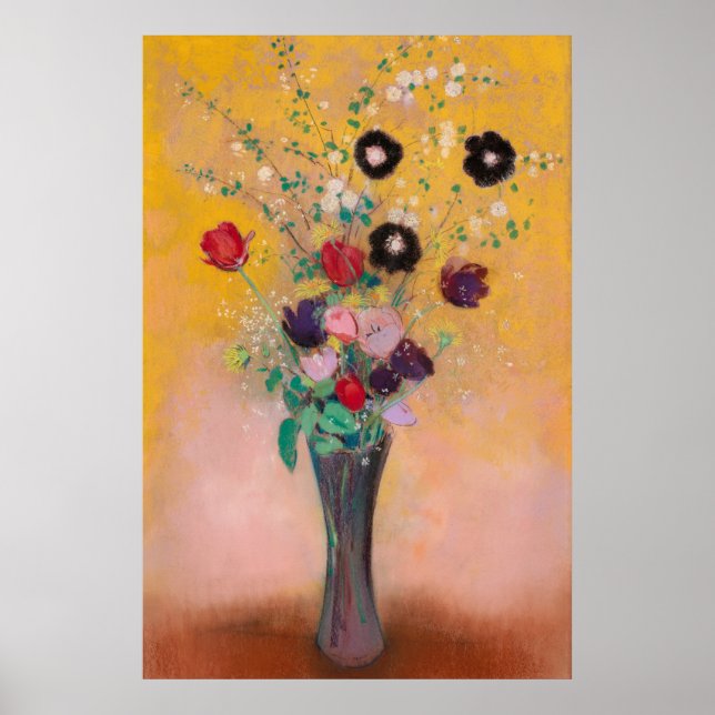 Vase of Flowers by Odilon Redon Poster (Front)