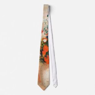 Vase of Flowers by Redon Post-Impressionist Tie