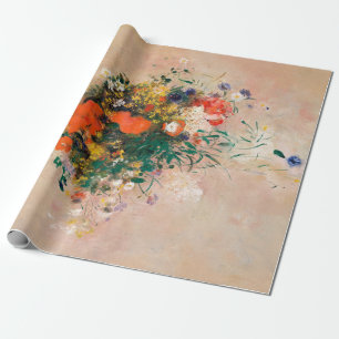 Vase of Flowers by Redon Post-Impressionist Wrapping Paper