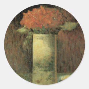Vase of Flowers Classic Round Sticker