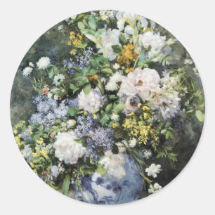 Vase of Flowers Classic Round Sticker