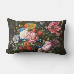 Vase of Flowers. Creator Jan Davidsz de Heem. Lumbar Cushion