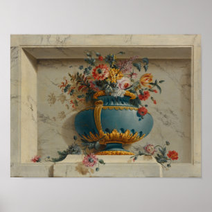 Vase of Flowers in a Niche Poster
