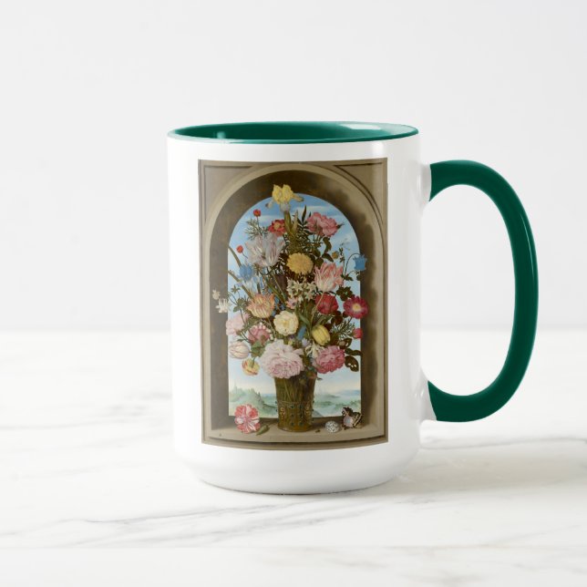 Vase of Flowers in a Window, c.1618 Mug (Right)