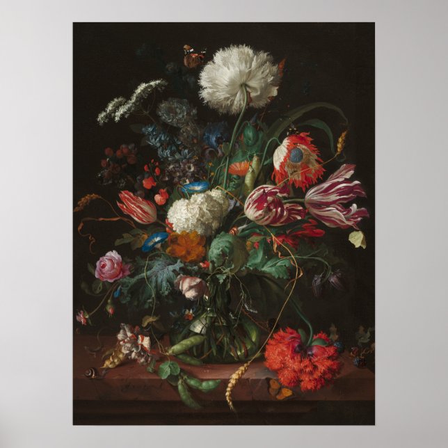 Vase of Flowers - Jan Davidsz. de Heem Poster (Front)