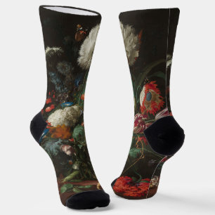 Vase of Flowers - Jan Davidsz. de Heem Socks