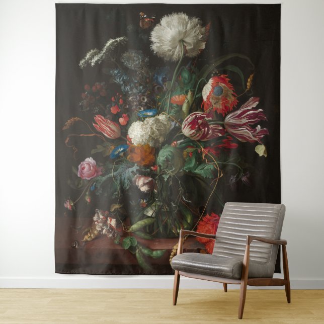 Vase of Flowers - Jan Davidsz. de Heem Tapestry (In Situ)