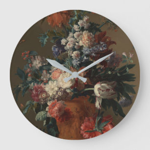 Vase of Flowers - Jan van Huysum Large Clock