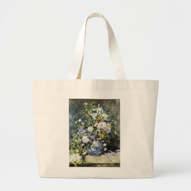 Vase of Flowers Large Tote Bag (Front)
