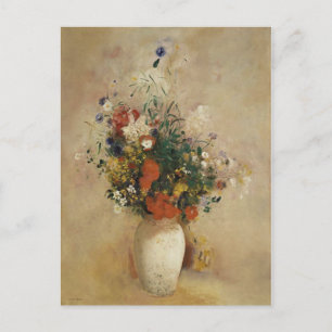 Vase of Flowers, Odilon Redon Fine Art Postcard