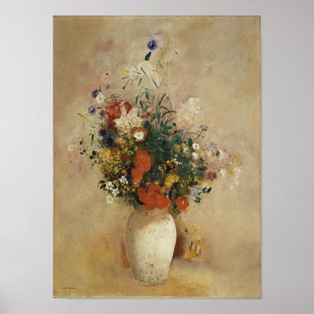 Vase of Flowers, Odilon Redon Fine Art Poster (Front)