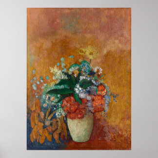 Vase of Flowers Odilon Redon French Oil Painting Poster