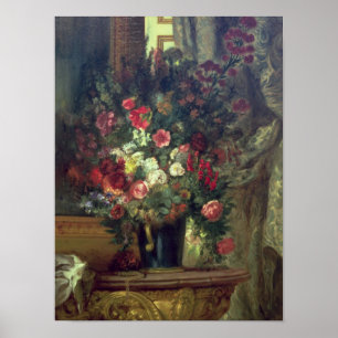 Vase of Flowers on a Console, 1848-49 Poster