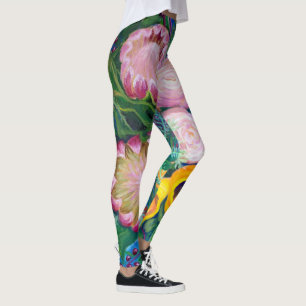 Vase of Flowers -- Proteas, Tulips and Roses Leggings