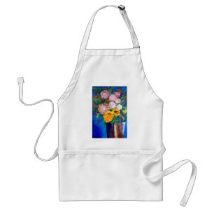 Vase of Flowers -- Proteas, Tulips and Roses Standard Apron