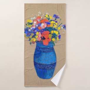 Vase of Flowers, Redon Bath Towel