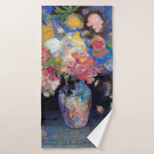 Vase of Flowers, Redon Bath Towel