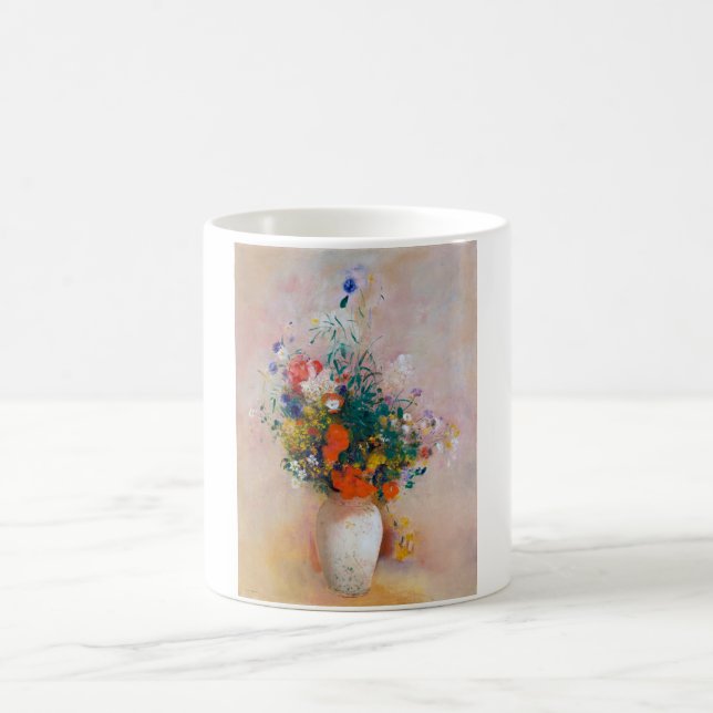 Vase of Flowers, Redon Coffee Mug (Center)