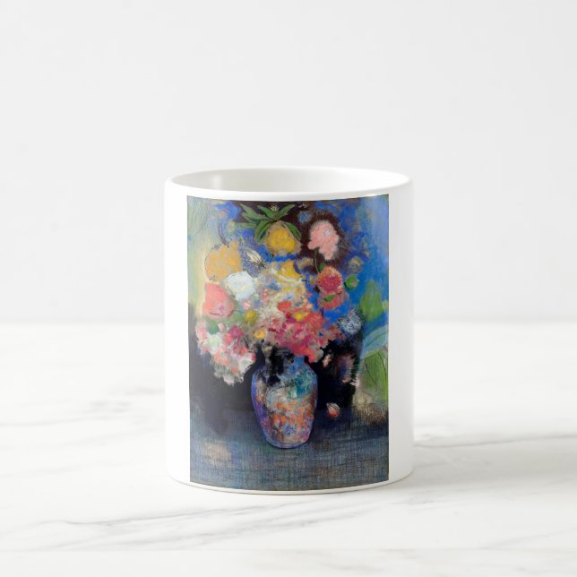 Vase of Flowers, Redon Coffee Mug (Center)
