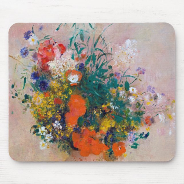 Vase of Flowers, Redon Mouse Pad (Front)
