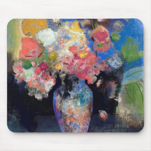 Vase of Flowers, Redon Mouse Pad (Front)