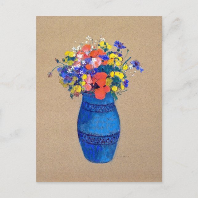 Vase of Flowers, Redon Postcard (Front)