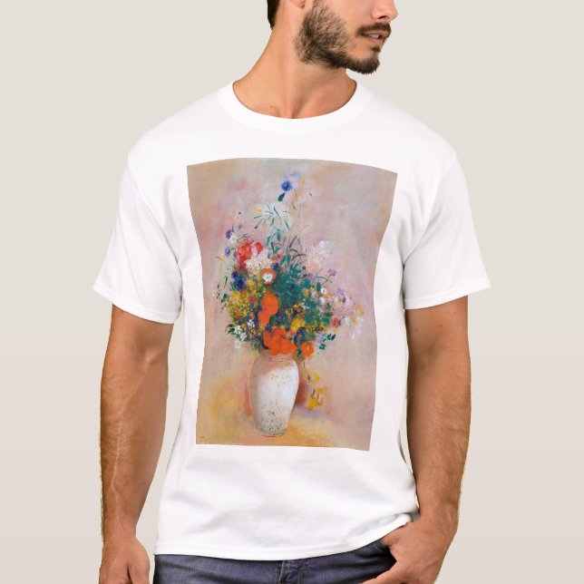Vase of Flowers, Redon T-Shirt (Front)