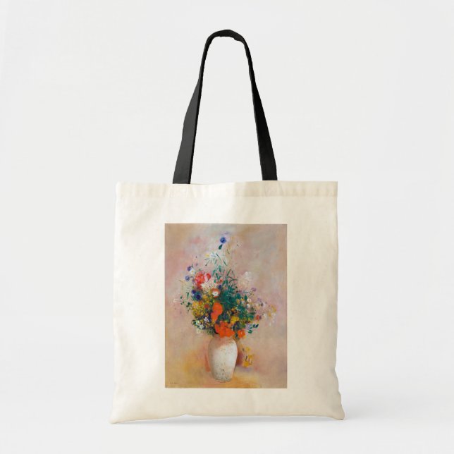 Vase of Flowers, Redon Tote Bag (Front)