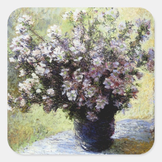 Vase of Flowers Square Sticker (Front)