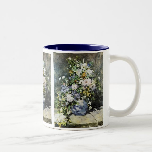 Vase of Flowers Two-Tone Coffee Mug (Right)