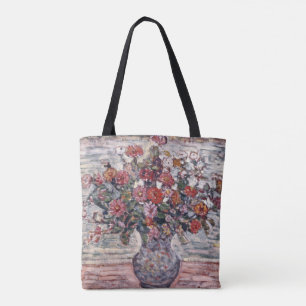 Vase of Flowers, Zinnias by Maurice Prendergast Tote Bag