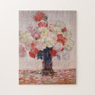 Vase of Peonies Monet Fine Art Jigsaw Puzzle
