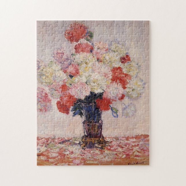 Vase of Peonies Monet Fine Art Jigsaw Puzzle (Vertical)