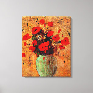 Vase of Poppies by Odilon Redon Canvas Print