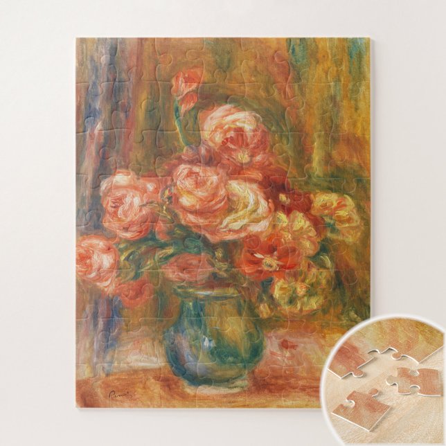 Vase of Roses by Auguste Renoir Art Jigsaw Puzzle (Creator Uploaded)