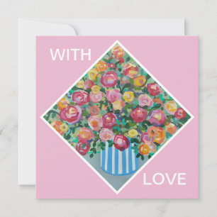 Vase of roses card