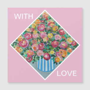 Vase of roses card