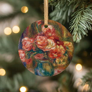 Vase of Roses   Renoir Ceramic Ornament