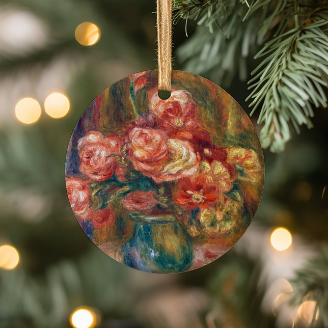 Vase of Roses | Renoir Ceramic Ornament (Creator Uploaded)