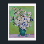 Vase of Roses, Vincent van Gogh Postcard<br><div class="desc">Vincent Willem van Gogh (30 March 1853 – 29 July 1890) was a Dutch post-impressionist painter who is among the most famous and influential figures in the history of Western art. In just over a decade, he created about 2, 100 artworks, including around 860 oil paintings, most of which date...</div>