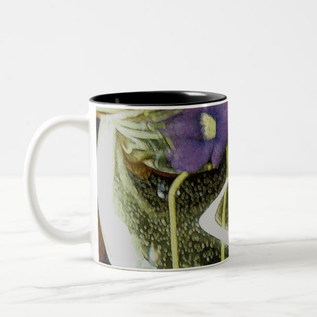 vase of small purple wildflowers mug (Left)