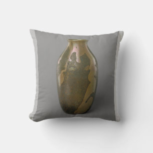 Vase portrait grey throw pillow