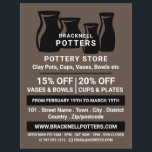 Vase Silhouettes, Pottery Store, Potters Advert Flyer<br><div class="desc">Vase Silhouettes,  Pottery Store,  Potters Advertising Flyers By The Business Card Store.</div>