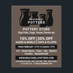 Vase Silhouettes, Pottery Store, Potters Advert Flyer<br><div class="desc">Vase Silhouettes,  Pottery Store,  Potters Advertising Flyers By The Business Card Store.</div>